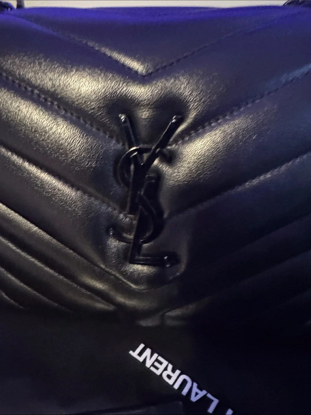 YSL Loulou small matelasse calf skin leather and Envelope Green Wallet